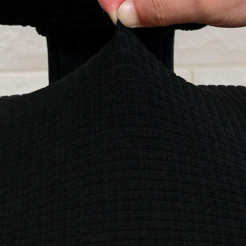 Stretchable Office Chair Cover, Computer Chair Slipcover for Desk Chairs, Machine Washable Spandex, Black