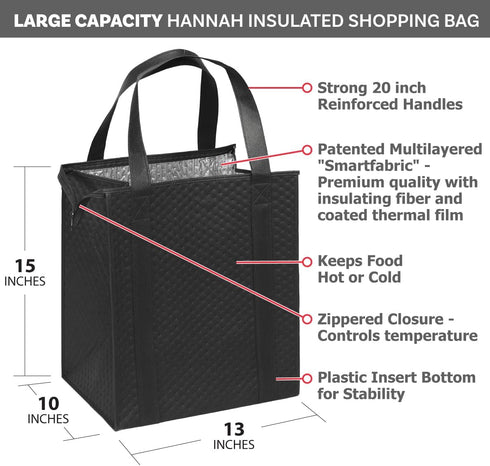 Mediz Hannah Smart Heavy Duty Insulated Shopping Bag - Large Capacity