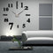Modern 3D Frameless Large DIY Wall Clock, Watches Hours, Home Decorations for Living Room Bedroom (Black)