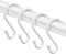 Metal Shower Curtain Hooks, Set of 12 Rust Resistant S Shaped Rings for Shower Curtains, Kitchen Utensils, Towels