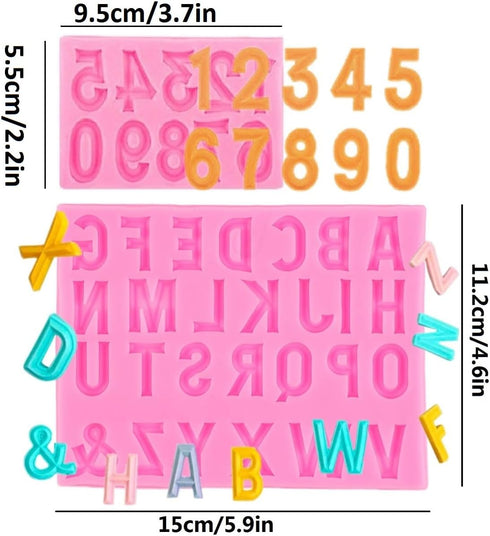 Letters Molds, Silicone Fondant Mold Chocolate Molds,26 Letters Silicone Molds for Baking Desserts and Cake Decoration