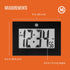 MARATHON Large Digital Wall Clock - 8” Display, Black - Easy to Read