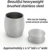 Small Miniature Dad Father Memorial Cremains Holder Container Jar, Brushed Stainless Steel, 1.5" Tall