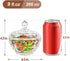 9fl.oz Set 2 ComSaf Crystal Glass Candy Dishes with Lids, of Mini Decorative Covered Candy Jars for Office Desk, Coffee