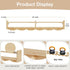 ECOOCE 34Inch Bookshelves,Set 4,Wall 6Hooks,Hanging 29958098(Burlywood, 34) Nursery of Floating Shelf Kids Coat Rack