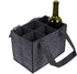 Teensery 6 Bottle Wine Carrier Bag Felt Wine Bottle Tote Bag Portable Wine Storage Bag Reusable Grocery Bag with Handle for Wedding Birthday Travel Camping Picnic, Dark Grey (1 Piece) by Teensery