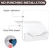 BRIOFOX Extra-Large Adhesive Shower Curtain Rod Holder, No Drilling, 2 Pack, Transparent Retainer