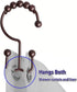 Shower Curtain Hooks Rings for Bathroom, 12PCS Stainless Steel Metal Rust Resistant Double Curtain Hooks (Bronze)