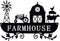 Ferraycle Metal Farmhouse Kitchen Decor, Rustic Farm Sign Windmill Barn Tractor Animal Decor for Nursery
