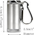 Metal Portable Ashtray, Outdoor Cigarettes Ashtray with Lid, Keychain, Cylinder Silver
