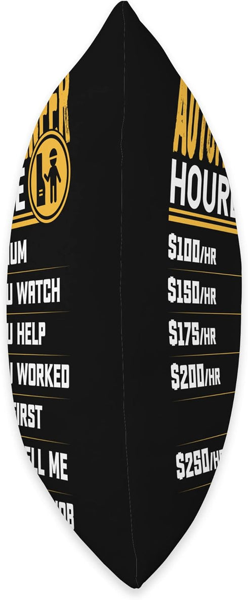 Hourly Rate Funny Automation Engineering Throw Pillow, 16x16, Multicolor by Best Automation Engineer Gifts Shirt