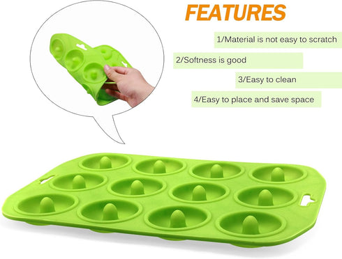 Silicone Donut Pan - Mini Baking Pan for Baking Delicious Donuts, Non-stick Bottom, Easy to Clean