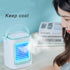 Mini Air Conditioner, Portable AC, Desktop USB Air Conditioning Fan with 3 Gear Speed Control