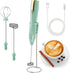 Powerful Handheld Milk Frother - Rechargeable Electric Foam Maker, Whisk Drink Mixer for Latte, Cappuccino, Matcha