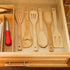 Home Basics 6 Piece Bamboo Kitchen Cutlery Tool Set, Natural, 2.5 x 12 x 0.25