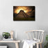 Mayan Chichen Itza Wall Art, Pyramid of Kukulcan El Castillo Sunset Painting, 16" Wx24" H Canvas Print