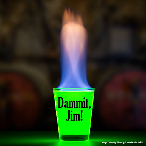 Damnit Jim - Funny Shot Glass, Hilarious Gift for Men and Women, Cute Shot Glasses for Drinking Buddies