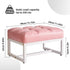 YD-JD139P Aibiju Small Footstool, Rectangle Ottoman with Faux Leather Padded Seat, Change Shoes Bench, Sofa Footrest