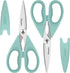 iBayam 2-Pack Kitchen Shears, Heavy Duty Stainless Steel Meat Scissors, Dishwasher Safe Utility Scissors
