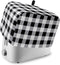 Toaster Cover 4 Slice, Vintage Farmhouse Black White Buffalo Check Plaid Dust Cover with Pockets for Kitchen