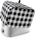 Toaster Cover 4 Slice, Vintage Farmhouse Black White Buffalo Check Plaid Dust Cover with Pockets for Kitchen