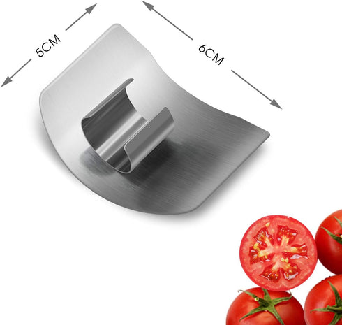 1PCS Stainless Steel Onion Holder Slicer, 2PCS Finger Guard for Vegetables, Tomato, Lemon, Meat