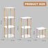 Haeterna 2-Tier Assembly,11.8" 14.1" 16.5" inches. White Bookshelf, Wooden Bookcase with Open Shelves, for Small