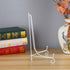 Artliving 2 Pack 12" Iron Large Plate Stand, White Iron Easel for Displaying Picture Frames and Cookbooks