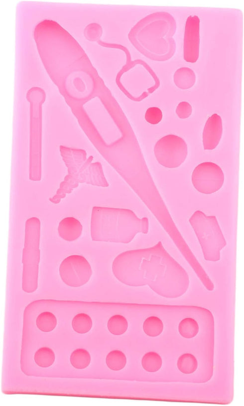 Medical Apparatus Tablet Silicone Mold for DIY Crystal Jelly Shots, Candy, Soap, and Fondant Decoration