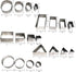 20 Pcs MINI Geometric Metal Cookie Cutters Set, Fun Stainless Steel Biscuit Molds for Kitchen, Baking & Decorative Food