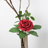 Fake Leaves for Roses Decorations, 80pcs Bulk Green Rose Leaves with Stems for DIY Wedding Bouquets