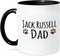 3dRose Jack Russell Dog Dad Mug, 11 oz, Black
