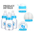 144 5.5 oz, Set 144 500 Blue Mini Baby Bottles for Baby Shower Favors - Plastic, Vented, Standard Bottle,