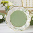 Kate Aspen Sage Green Party Decorations, Eucalyptus Floral Print 7 in. Decorative Paper Plates, Set of 16 for Showers