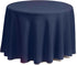 Gee Di Moda 120 Inch Navy Blue Round Tablecloth for 60 to 96 Inch Tables - Heavy Duty Washable Fabric for Buffet,
