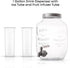 1-Gallon Drink Dispenser. Glass Beverage Dispenser with Stainless steel Spigot plus Ice Cylinder and Fruit Infuser!