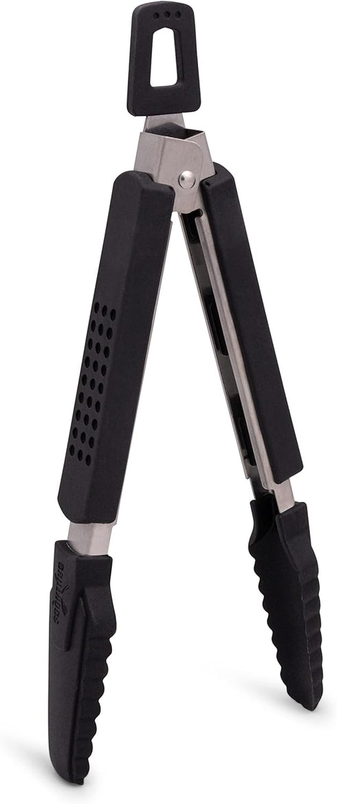 9-Inch Kitchen Tongs - Everyday Tong for Cooking, Dishwasher Safe, Stainless Steel + Soft Touch Rubber Handle