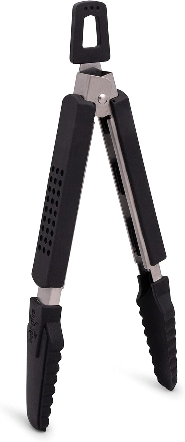 9-Inch Kitchen Tongs - Everyday Tong for Cooking, Dishwasher Safe, Stainless Steel + Soft Touch Rubber Handle