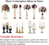 Sziqiqi Trumpet Floral Centerpiece Riser Stand for Wedding Reception, Party Event Decoration, Pack of 2