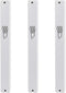 3-Pack Classic Aluminum Mezuzah Case for Mezuzah Scroll (with Nail), Weather Proof, Easy Peel and Stick (White, 5.5inch)