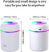 2 Pieces Cool Mist Humidifiers, Portable Mini Humidifiers, 300 ml, Quiet USB Personal Desktop Humidifier, Small Humidifiers with 2 Mist Modes and Auto Shut Off for Bedroom Home(Pink, White) by Mudder