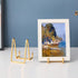 Plate Holder Easel Display Stand, 4.5 Inch Metal Plate Stands for Display, Gold Iron Easels, 4 Pack