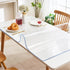 SPLENDEFUL 12x24 PVC Clear Table Protector - Multisize Thick Transparent Plastic Desk Cover, Rectangular Night Stand