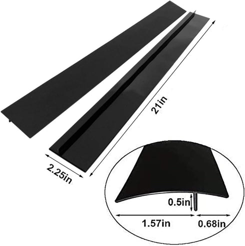 Kitchen Silicone Stove Gap Cover (2 Pack), 25/21inch Heat Resistant Gap Guards for Between Oven and Countertop
