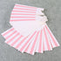 BinaryABC Popcorn Boxes, Stripe Pattern Decorative Dinnerware for Parties, 24pcs, Pink