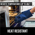 Gorilla Grip Heat and Slip Resistant Silicone Oven Mitts Set, Long Flexible Gloves for Cooking, Blue