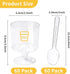120 Pack Set 60 5Oz 60 Golblet Plastic Dessert Cups Pcs Clear Mini Parfait Cup with Spoons for Party, Disposable Round