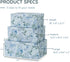 Soul & Lane Decorative Cardboard Storage Boxes - Springtime Joy Set of 3 Floral Nesting Boxes with Lids for Keepsakes