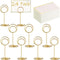 24 Pcs Premium Mini Table Number Holders and Place Cards with Gold Foil Border for Wedding, Party, Birthday