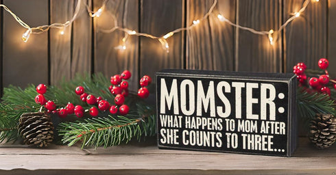 Primitives by Kathy Classic Box Sign, 8" x 4.50", Momster